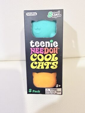 Needoh Tennie Cool Cats Stress Ball 3-Pack